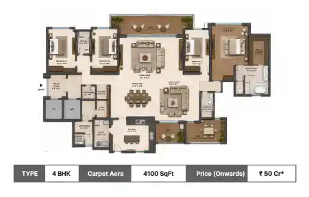 4 BHK 4100 sq ft