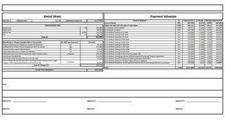 Cost sheet